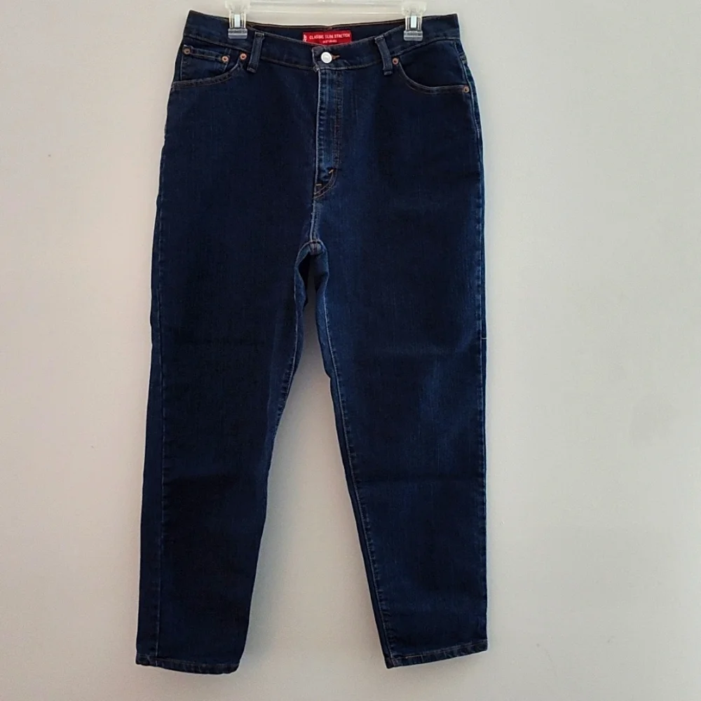 Levi's Classic Slim Tapered Stretch 512 Jeans Size 16S Dark Wash Casual Western - Picture 1 of 13
